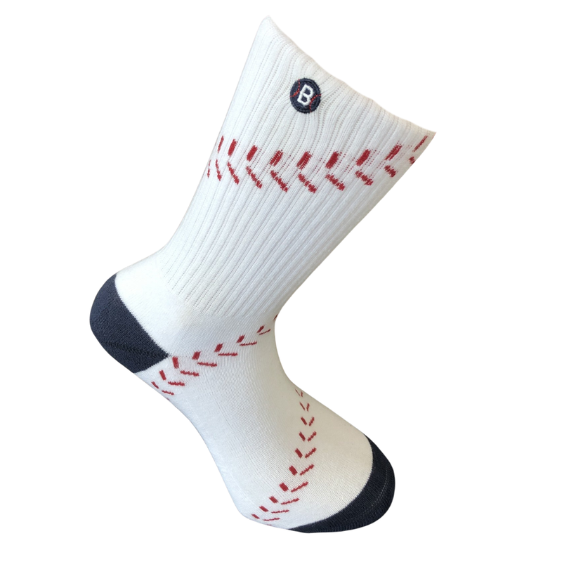 Baseball Laces Socks - Crew Length