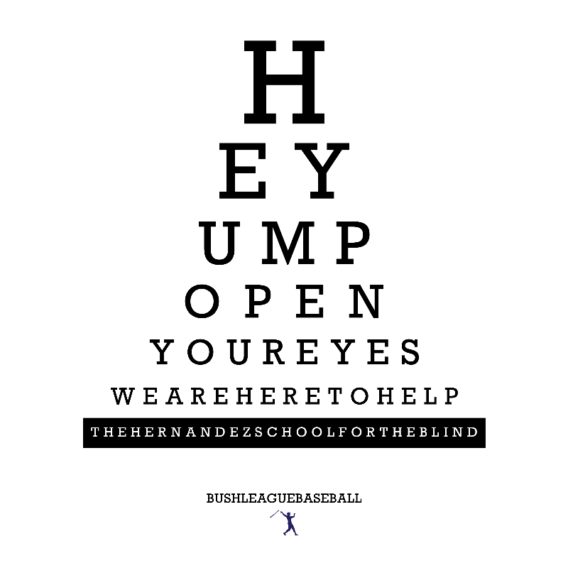 T-Shirt - Umpire Eye Chart - HEY UMP!