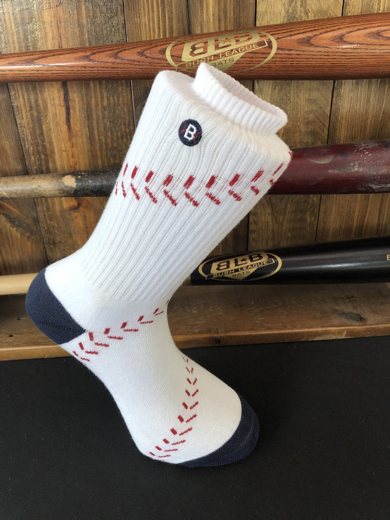 Baseball Laces Socks - Crew Length