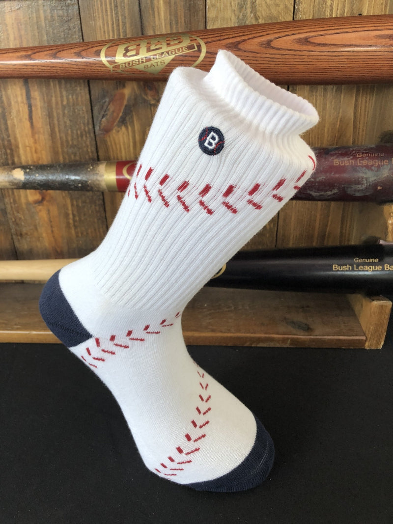 Baseball Laces Socks - Crew Length